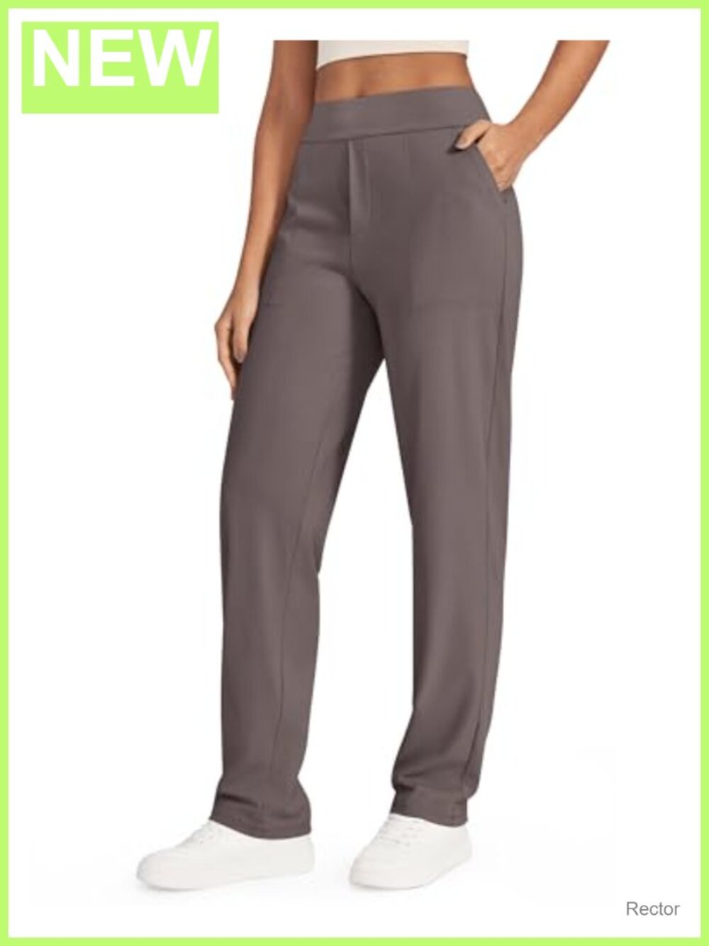 Womens Straight Leg High Rise Dress Yoga Pants Work Office